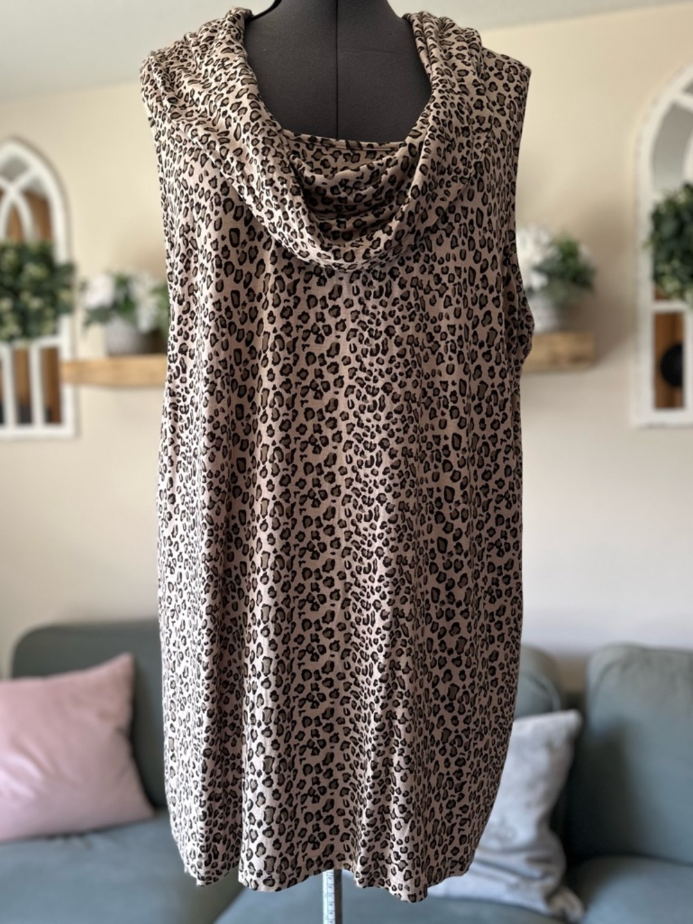 Sleeveless Cowl Neck Top